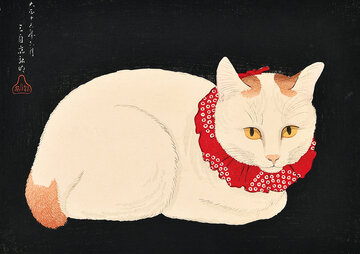 高橋弘明（松亭）《白猫》大正15（1926）年